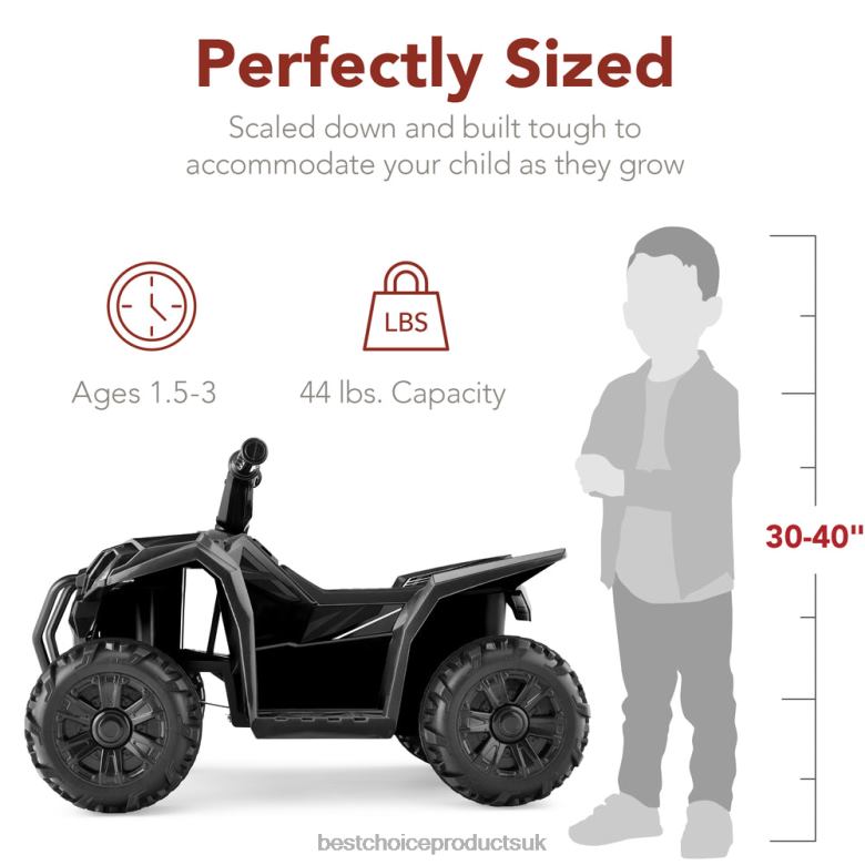 Toy & Game | Best Choice Products6V Kids Ride-On 4-Wheeler Quad ATV Car w/ 1.8mph Max Speed, Treaded Tires N62R524 Black