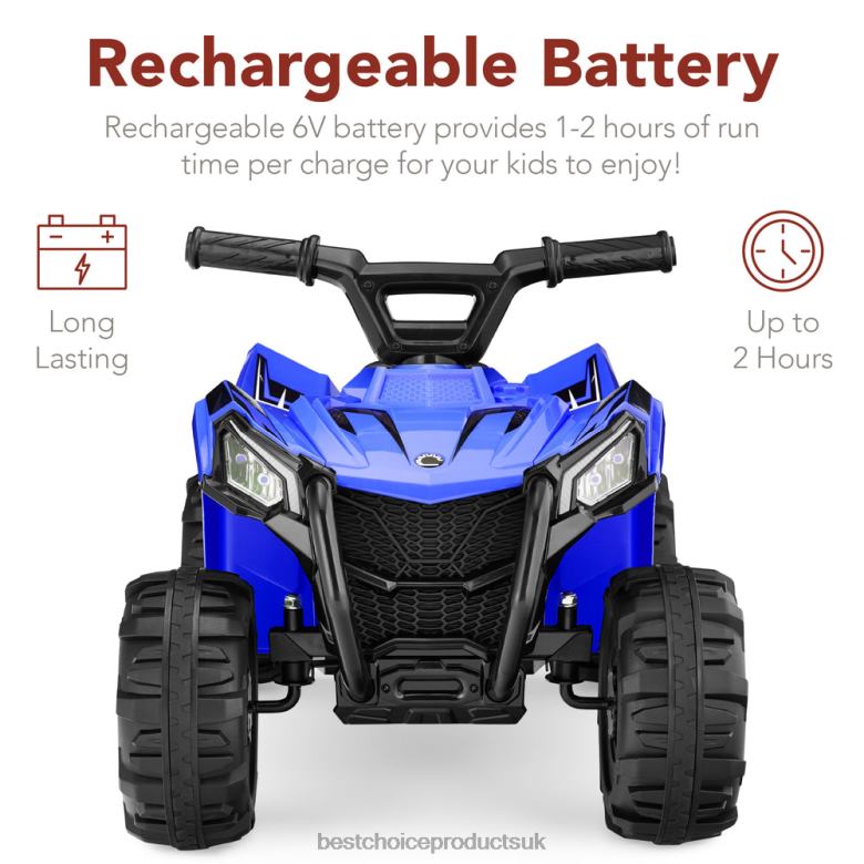 Toy & Game | Best Choice Products6V Kids Ride-On 4-Wheeler Quad ATV Car w/ 1.8mph Max Speed, Treaded Tires N62R527 Blue