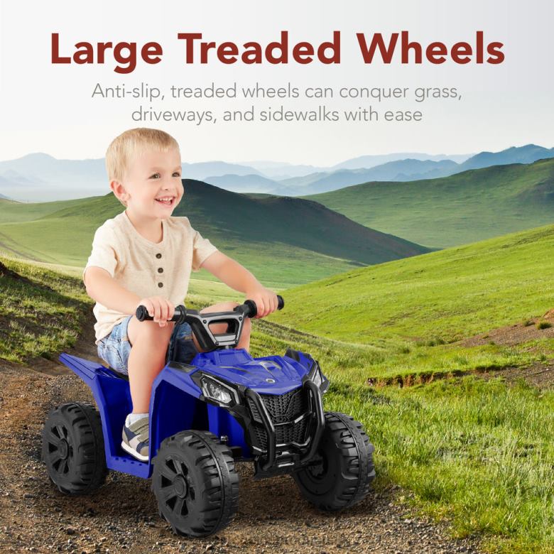 Toy & Game | Best Choice Products6V Kids Ride-On 4-Wheeler Quad ATV Car w/ 1.8mph Max Speed, Treaded Tires N62R527 Blue