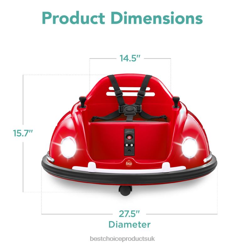 Toy & Game | Best Choice Products6V Kids Ride On Bumper Car Toy w/ Remote, Harness, Lights, 360 Degree Spin N62R503 Red