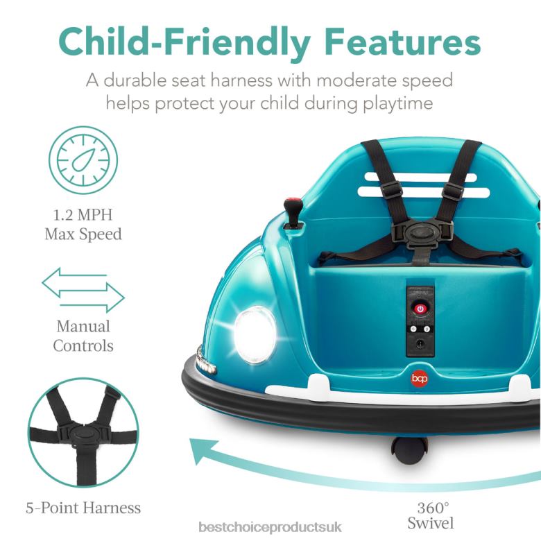 Toy & Game | Best Choice Products6V Kids Ride On Bumper Car Toy w/ Remote, Harness, Lights, 360 Degree Spin N62R505 Blue