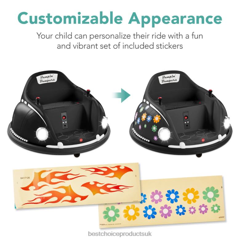 Toy & Game | Best Choice Products6V Kids Ride On Bumper Car Toy w/ Remote, Harness, Lights, 360 Degree Spin N62R507 Black