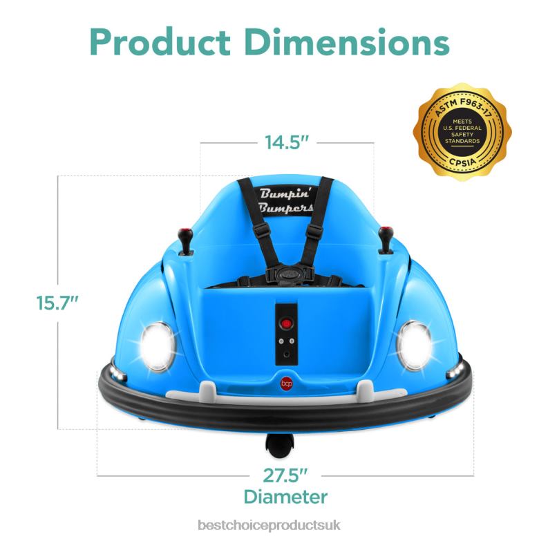 Toy & Game | Best Choice Products6V Kids Ride On Bumper Car Toy w/ Remote, Harness, Lights, 360 Degree Spin N62R508 Light Blue