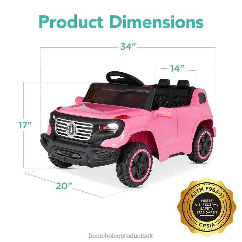 Toy & Game | Best Choice Products6V Kids Ride-On Car Truck Toy w/ RC Parent Control, 3 Speeds, Lights, Horn N62R1016 Pink