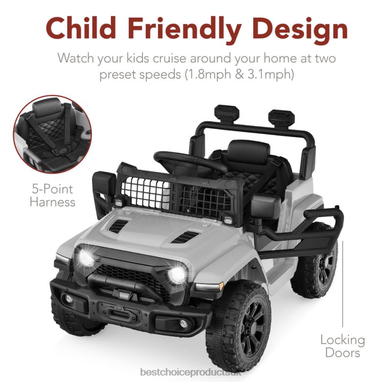 Toy & Game | Best Choice Products6V Kids Ride-On Truck Car w/ Parent Remote Control, 4-Wheel Suspension N62R552 Light Gray