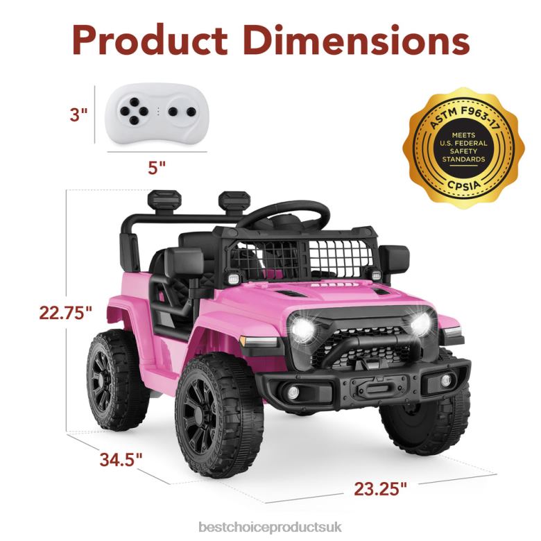 Toy & Game | Best Choice Products6V Kids Ride-On Truck Car w/ Parent Remote Control, 4-Wheel Suspension N62R555 Pink