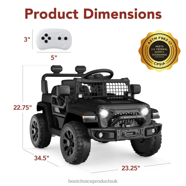 Toy & Game | Best Choice Products6V Kids Ride-On Truck Car w/ Parent Remote Control, 4-Wheel Suspension N62R556 Black