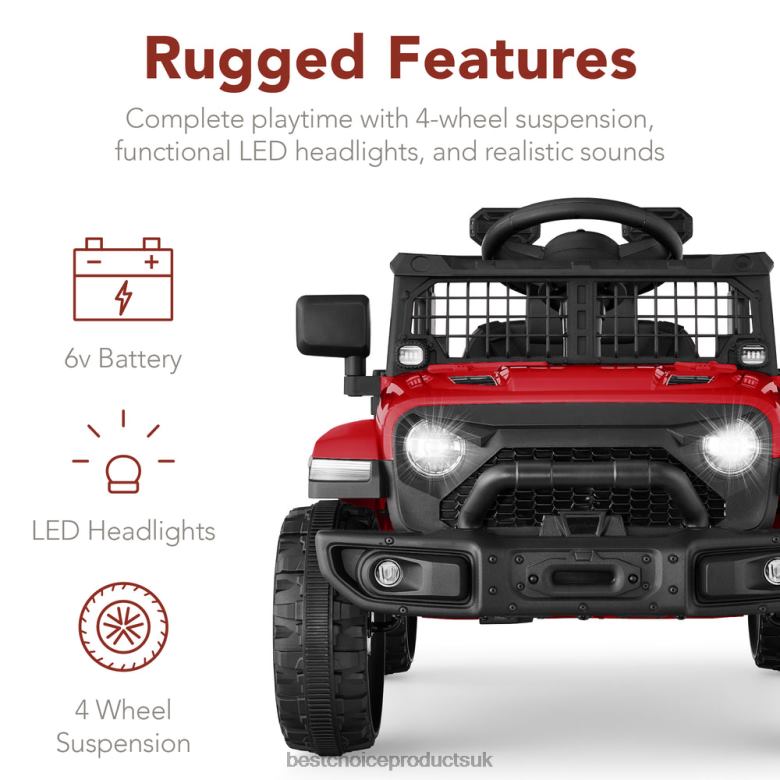 Toy & Game | Best Choice Products6V Kids Ride-On Truck Car w/ Parent Remote Control, 4-Wheel Suspension N62R557 Red