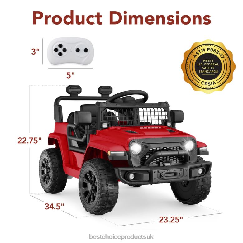 Toy & Game | Best Choice Products6V Kids Ride-On Truck Car w/ Parent Remote Control, 4-Wheel Suspension N62R557 Red