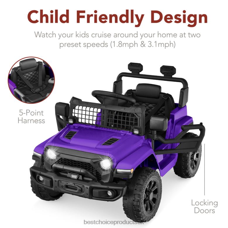 Toy & Game | Best Choice Products6V Kids Ride-On Truck Car w/ Parent Remote Control, 4-Wheel Suspension N62R558 Purple