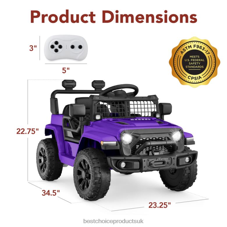 Toy & Game | Best Choice Products6V Kids Ride-On Truck Car w/ Parent Remote Control, 4-Wheel Suspension N62R558 Purple