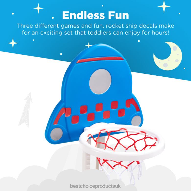 Toy & Game | Best Choice Products3-in-1 Toddler Basketball Hoop Sports Activity Center Play Set N62R479 Blue with Ring Toss