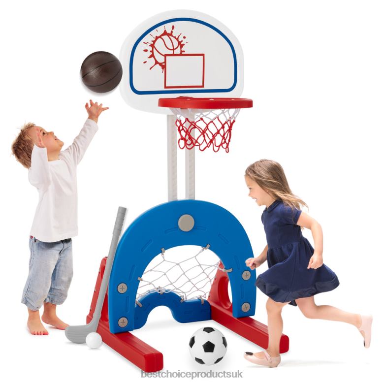 Toy & Game | Best Choice Products3-in-1 Toddler Basketball Hoop Sports Activity Center Play Set N62R480 White with Golf