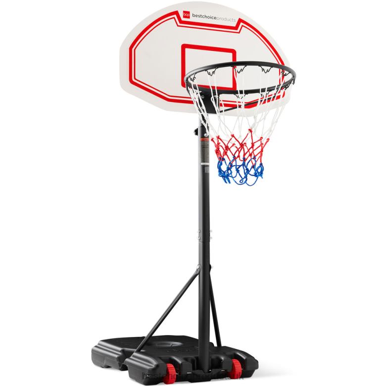 Toy & Game | Best Choice ProductsKids Height-Adjustable Basketball Hoop, Portable Backboard System w/ Wheels N62R319 White Backboard