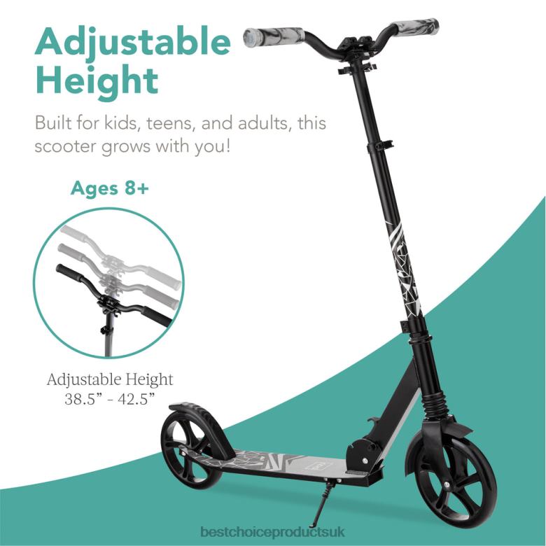 Toy & Game | Best Choice ProductsKids Height Adjustable Kick Scooter w/ Carrying Strap, Non-Slip Deck N62R478 Black
