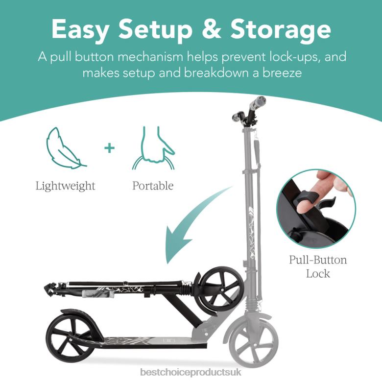 Toy & Game | Best Choice ProductsKids Height Adjustable Kick Scooter w/ Carrying Strap, Non-Slip Deck N62R478 Black