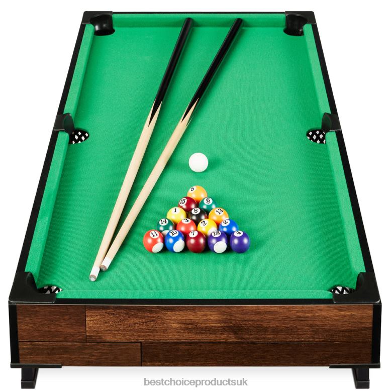 Toy & Game | Best Choice ProductsTabletop Billiard Set, Pool Arcade Game Table w/ 2 Cues, Storage Bag N62R1003 Dark Wood