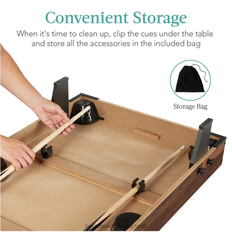 Toy & Game | Best Choice ProductsTabletop Billiard Set, Pool Arcade Game Table w/ 2 Cues, Storage Bag N62R1003 Dark Wood