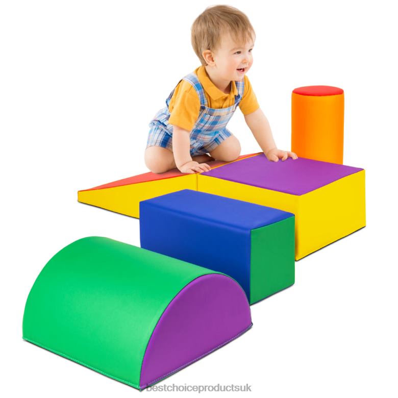 Toy & Game | Best Choice Products5-Piece Kids Climb & Crawl Soft Foam Shapes Structure Playset N62R309 Multicolor