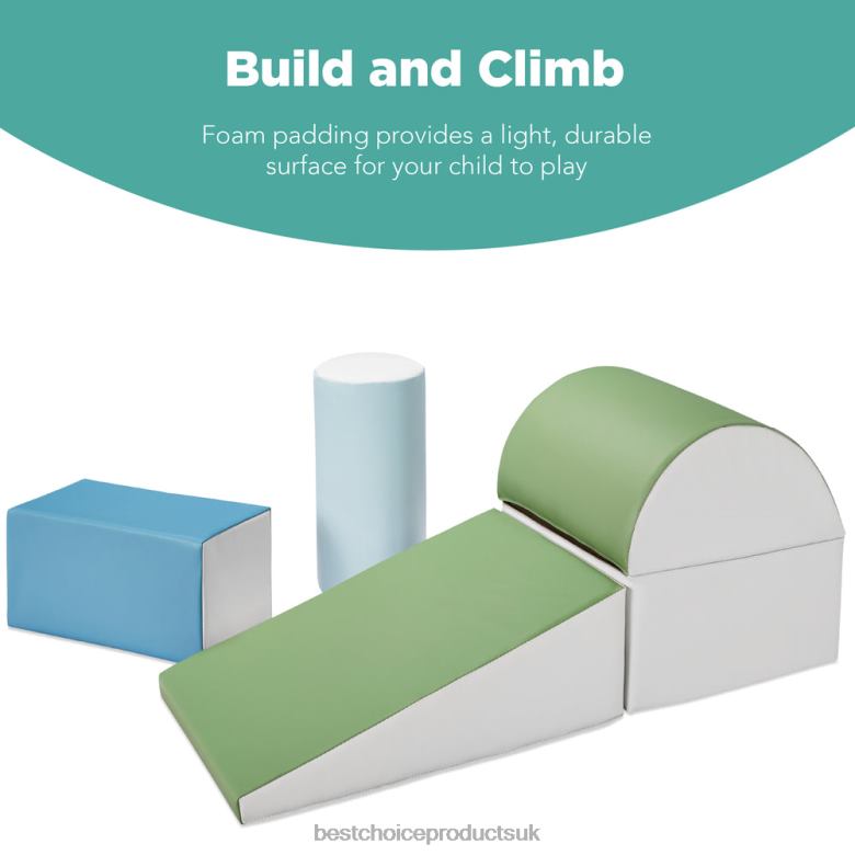 Toy & Game | Best Choice Products5-Piece Kids Climb & Crawl Soft Foam Shapes Structure Playset N62R313 Earth Tone