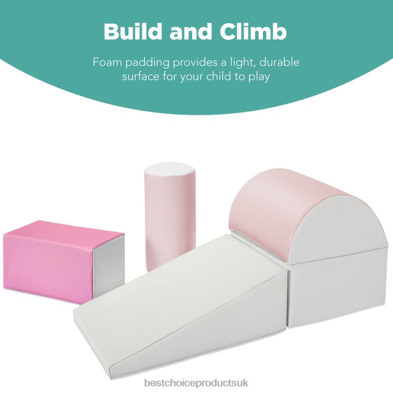Toy & Game | Best Choice Products5-Piece Kids Climb & Crawl Soft Foam Shapes Structure Playset N62R314 Pink