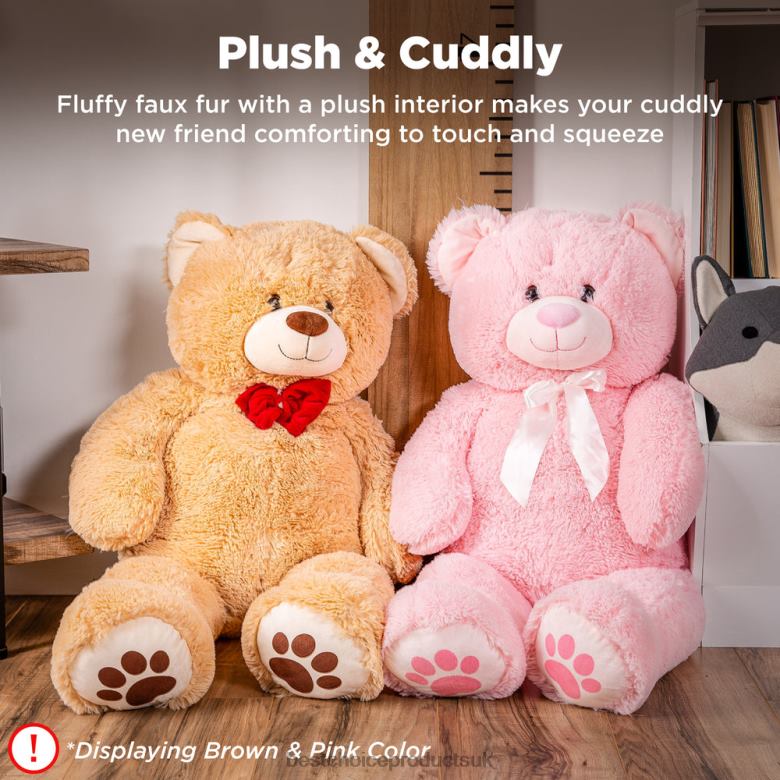 Toy & Game | Best Choice ProductsGiant Plush Teddy Bear Stuffed Animal w/ Bow Tie, Paw Prints N62R482 Pastel