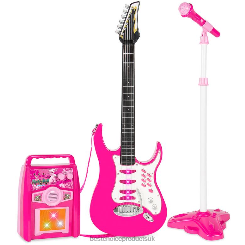 Toy & Game | Best Choice ProductsKids Electric Guitar Toy Play Set w/ 6 Songs, Microphone, Amp N62R280 Pink