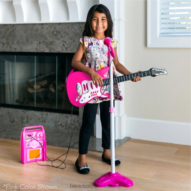 Toy & Game | Best Choice ProductsKids Electric Guitar Toy Play Set w/ 6 Songs, Microphone, Amp N62R282 Black